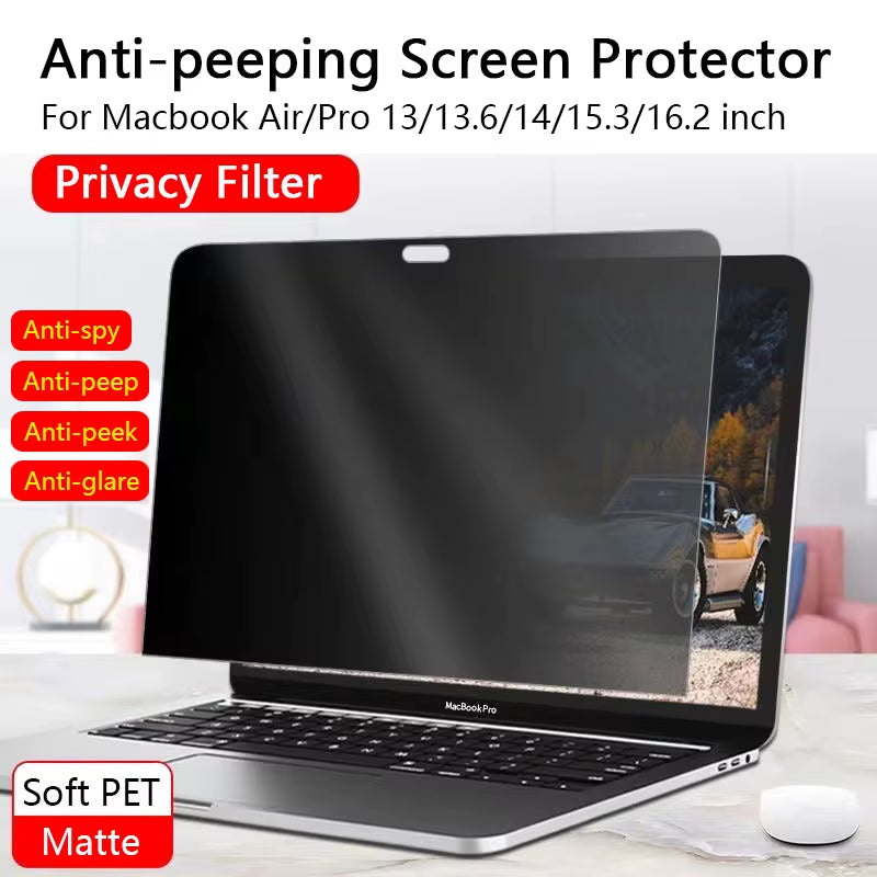 Anti-Peeping Screen Protector for Macbook Air 13 13.6 15 M1 M2 Pro 14 16 2023 Anti-Peek Anti-Spy Anti-Glare Film Privacy Filter