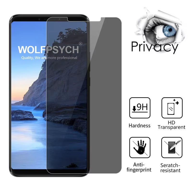 Privacy Screen Protector for  Mi 11T 10T 9T Pro Lite Anti-Spy Tempered Glass for  Pocophone F1 Poco X3 M3 F2 Pro F3